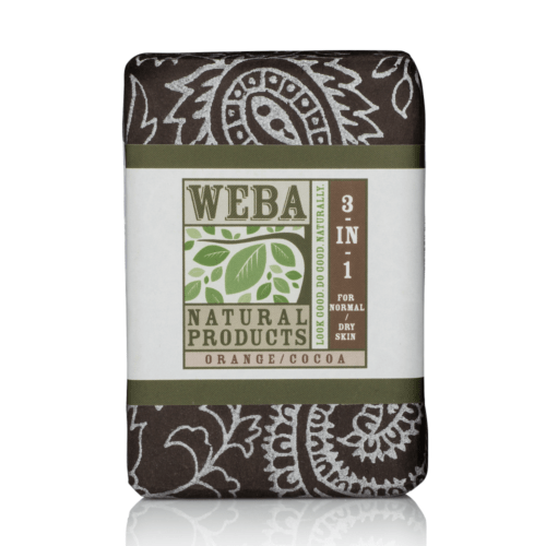 Indulge botanical 3 in 1 bar soap with cocoa powder, orange and cinnamon oils