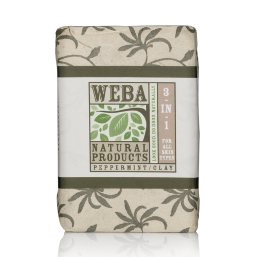3 in 1 bar soap with peppermint oil and French green clay